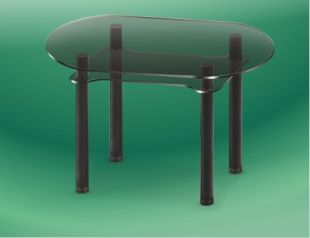 Журнальный стол ЖС-033 ― Мебель из стекла от производителя!!!