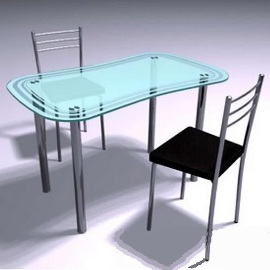 Стол обеденный GG "С-02" ― Мебель из стекла от производителя!!!