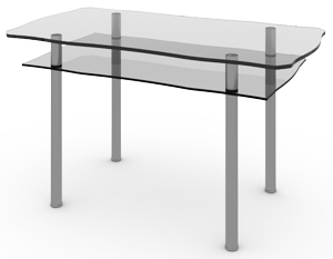 Обеденный стол ОС-7 ― Мебель из стекла от производителя!!!