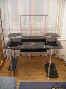 Компьютерный стол "СКС-007" ― Мебель из стекла от производителя!!!